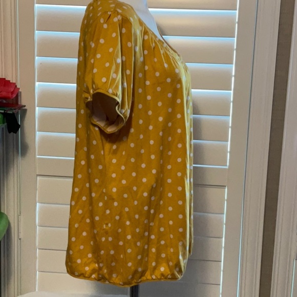 Cato Yellow Polka Dot Blouse - Picture 4 of 9